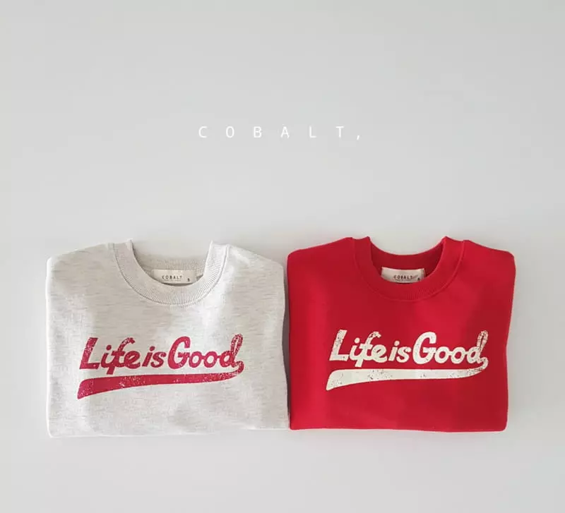 Cobalt - Korean Children Fashion - #todddlerfashion - Life Sweatshirt - 10