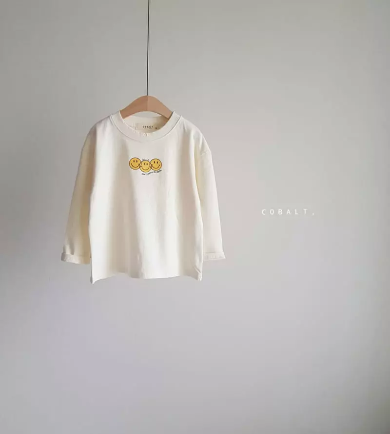 Cobalt - Korean Children Fashion - #toddlerclothing - Three Smile Tee