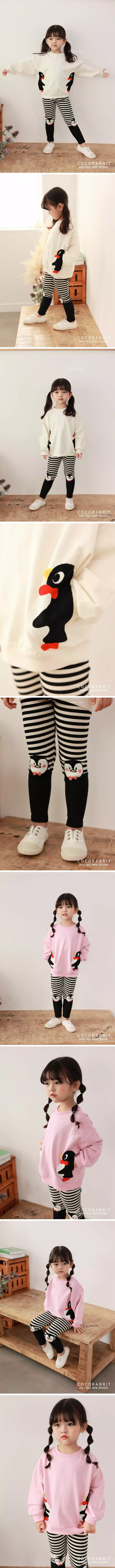Coco Rabbit - Korean Children Fashion - #littlefashionista - Stripes Penguin Leggings