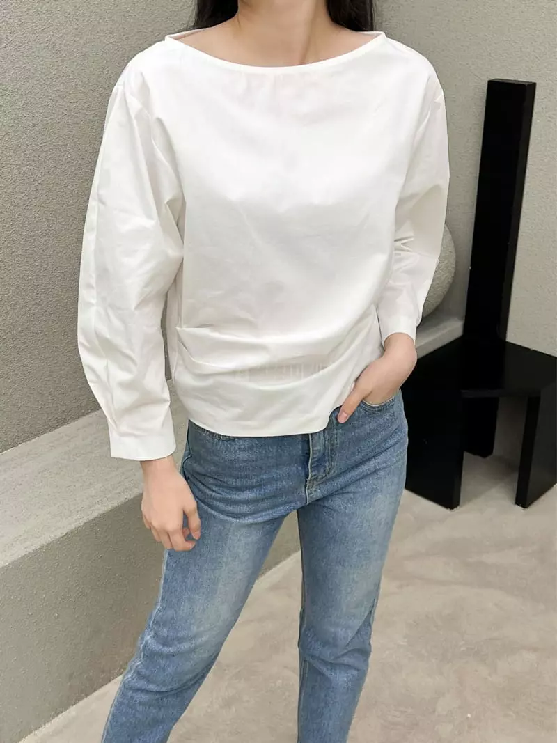 Cocoschon - Korean Women Fashion - #momslook - Two Tuck Blouse - 2