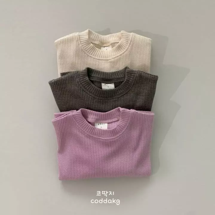 Coddackgi - Korean Children Fashion - #kidzfashiontrend - Waffle Tee - 4