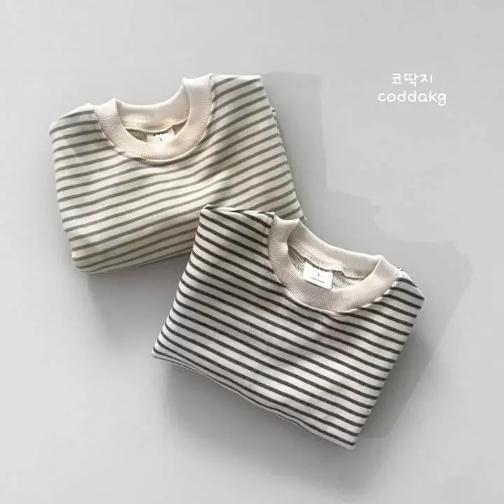 Coddackgi - Korean Children Fashion - #childofig - Stripes Sweatshirt - 2