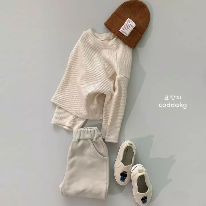 Coddackgi - Korean Children Fashion - #kidsshorts - Waffle Tee