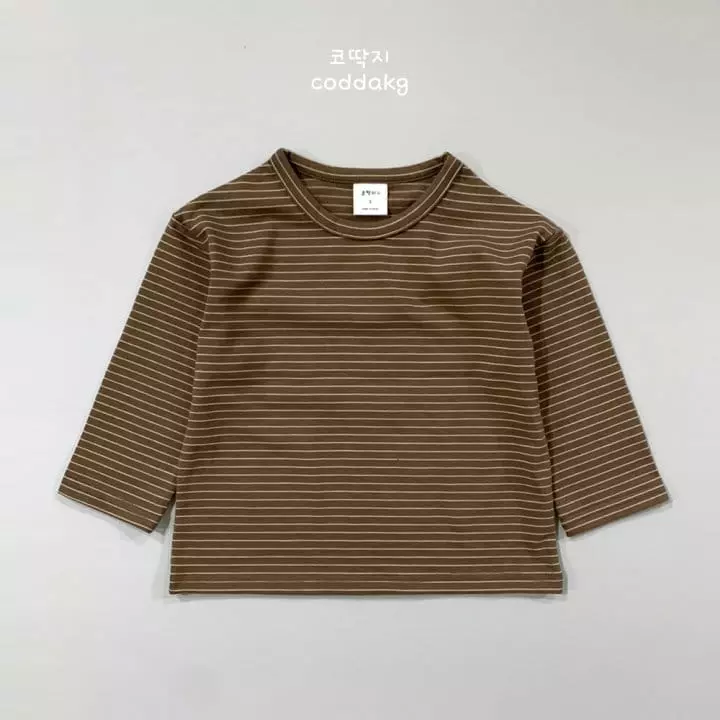 Coddackgi - Korean Children Fashion - #littlefashionista - Stripes Piping Tee - 3