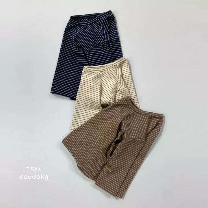 Coddackgi - Korean Children Fashion - #littlefashionista - Stripes Piping Tee - 4