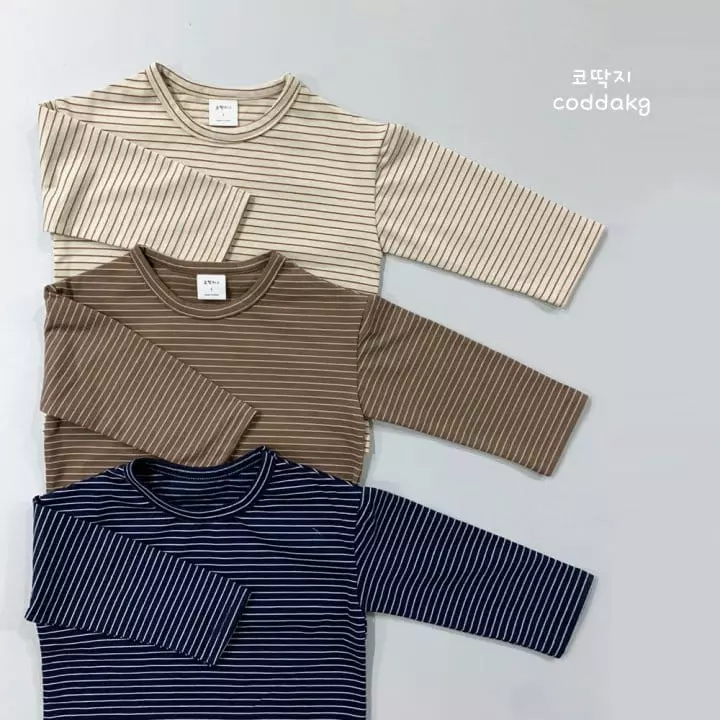 Coddackgi - Korean Children Fashion - #minifashionista - Stripes Piping Tee - 5