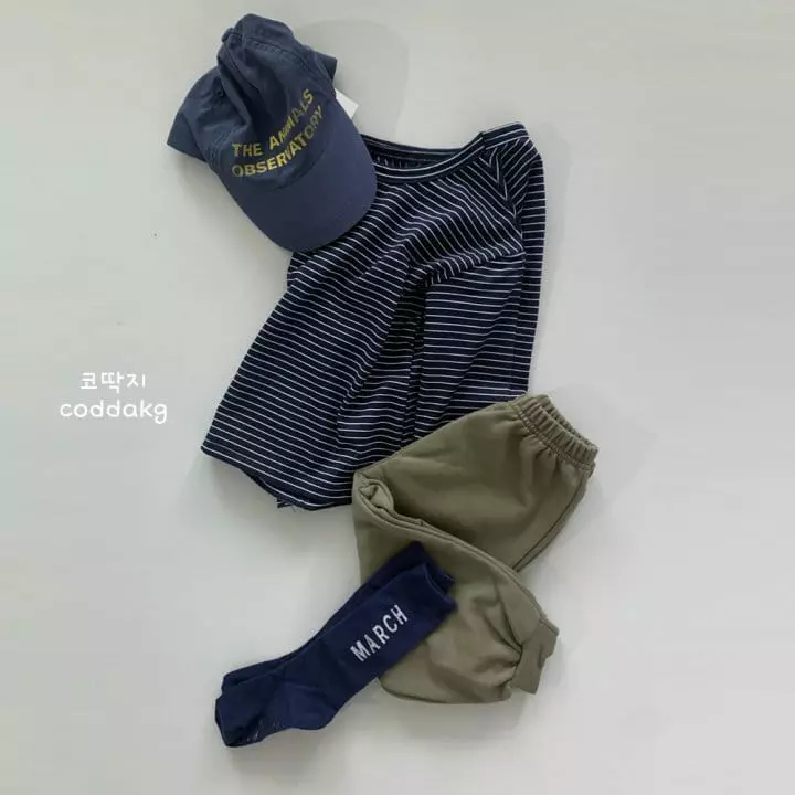 Coddackgi - Korean Children Fashion - #prettylittlegirls - Stripes Piping Tee - 6