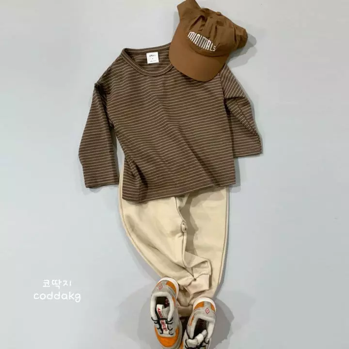 Coddackgi - Korean Children Fashion - #stylishchildhood - Stripes Piping Tee - 9