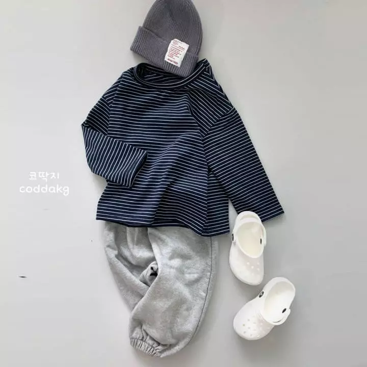 Coddackgi - Korean Children Fashion - #todddlerfashion - Stripes Piping Tee - 7