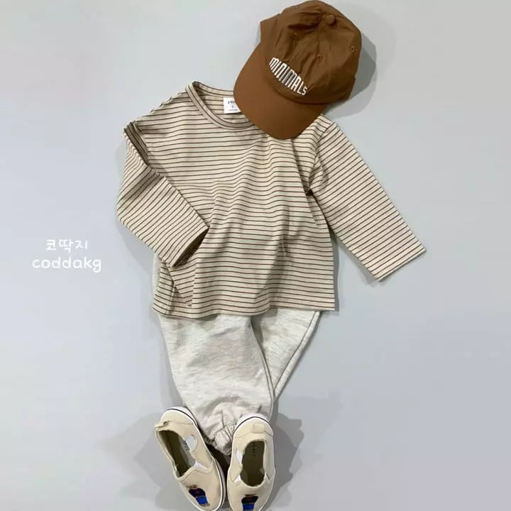 Coddackgi - Korean Children Fashion - #toddlerclothing - Stripes Piping Tee - 8