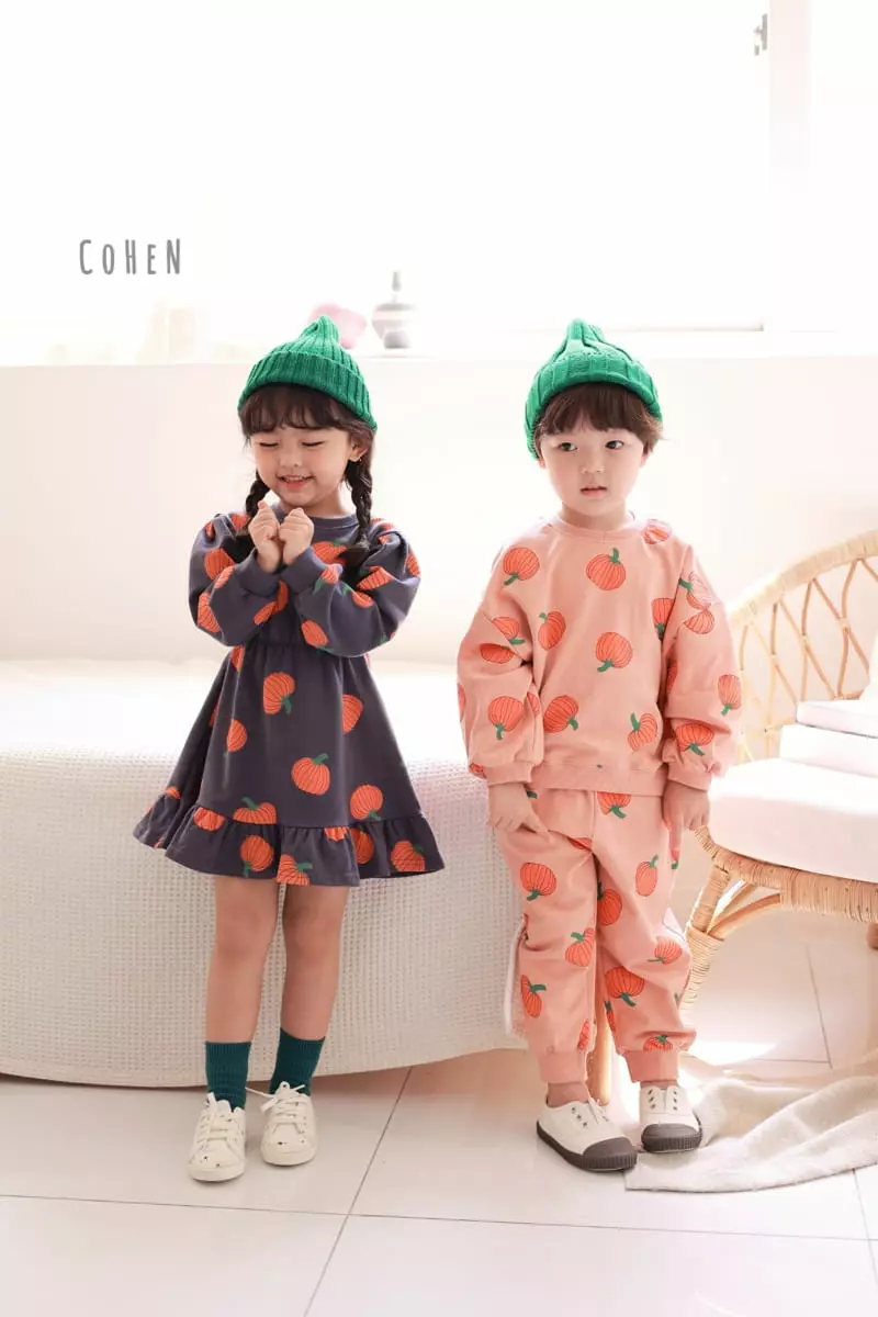 Cohen - Korean Children Fashion - #childofig - Pumpkin Top Bottom Set - 6