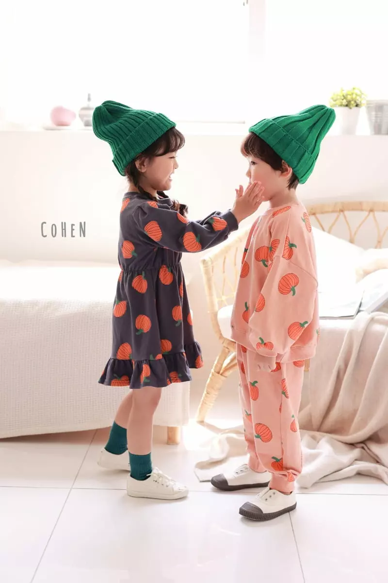 Cohen - Korean Children Fashion - #childofig - Pumpkin Top Bottom Set - 7