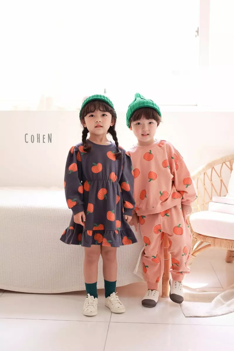 Cohen - Korean Children Fashion - #childrensboutique - Pumpkin Top Bottom Set - 8
