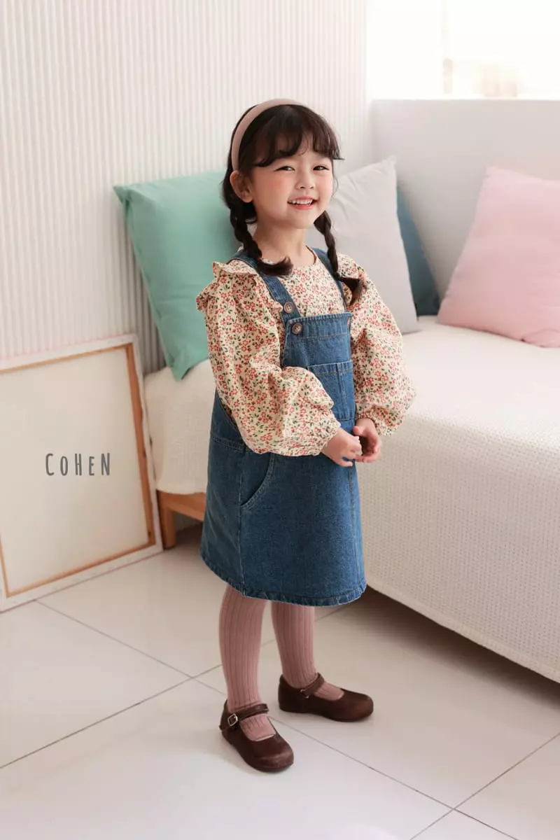 Cohen - Korean Children Fashion - #childrensboutique - Denim Dungarees Skirt - 2