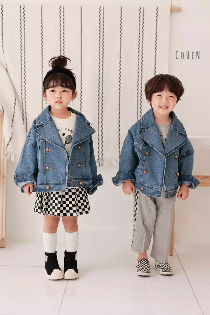 Cohen - Korean Children Fashion - #childrensboutique - Denim Short Jacket