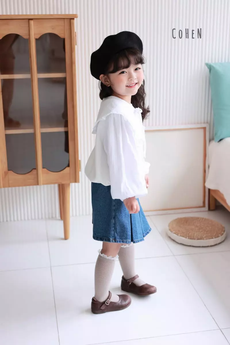 Cohen - Korean Children Fashion - #designkidswear - Denim Skirt Pants