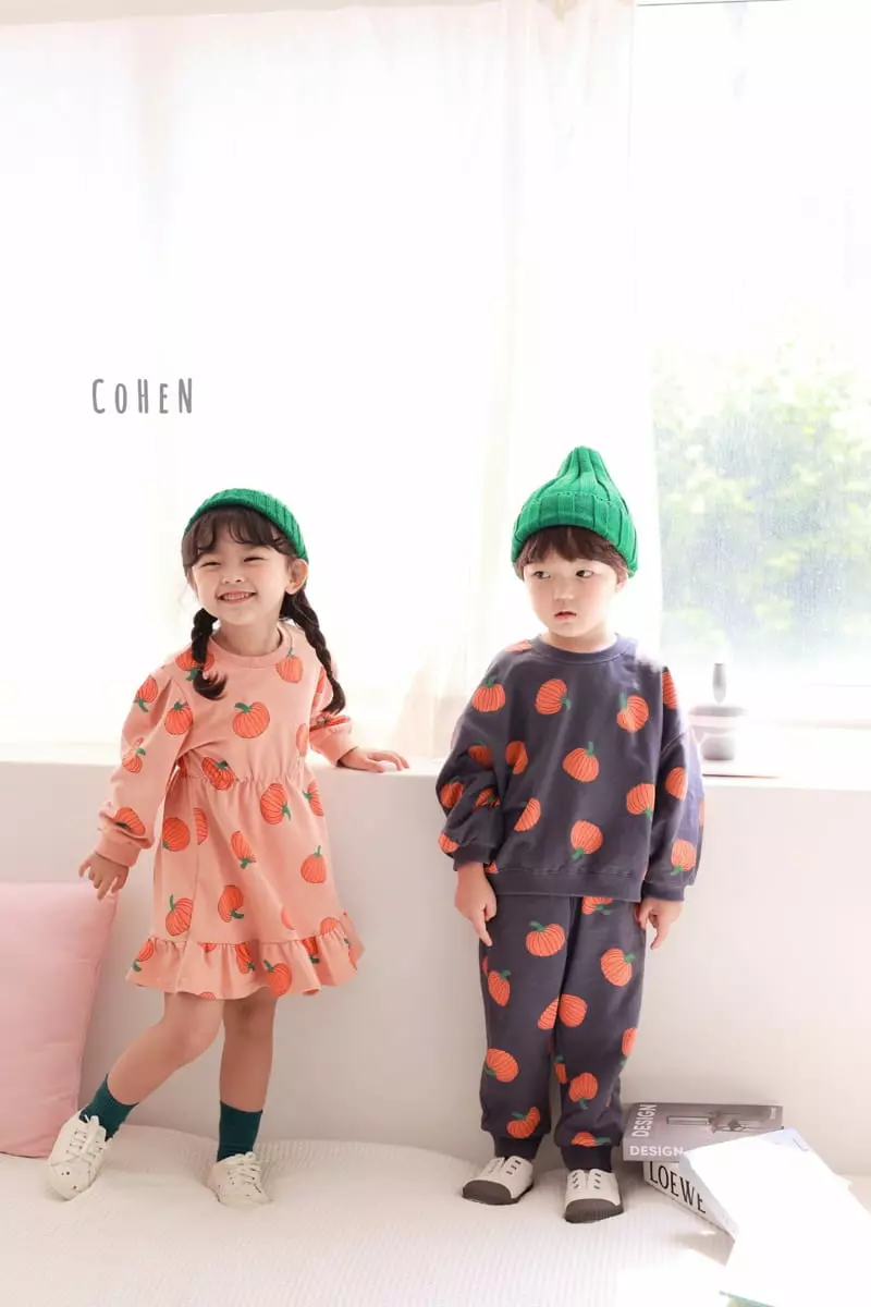 Cohen - Korean Children Fashion - #designkidswear - Pumpkin Top Bottom Set - 9