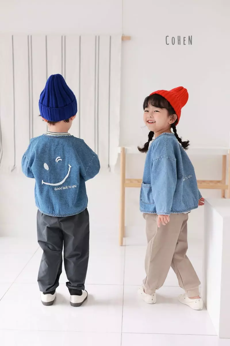 Cohen - Korean Children Fashion - #designkidswear - Smile Denim Jacket - 7