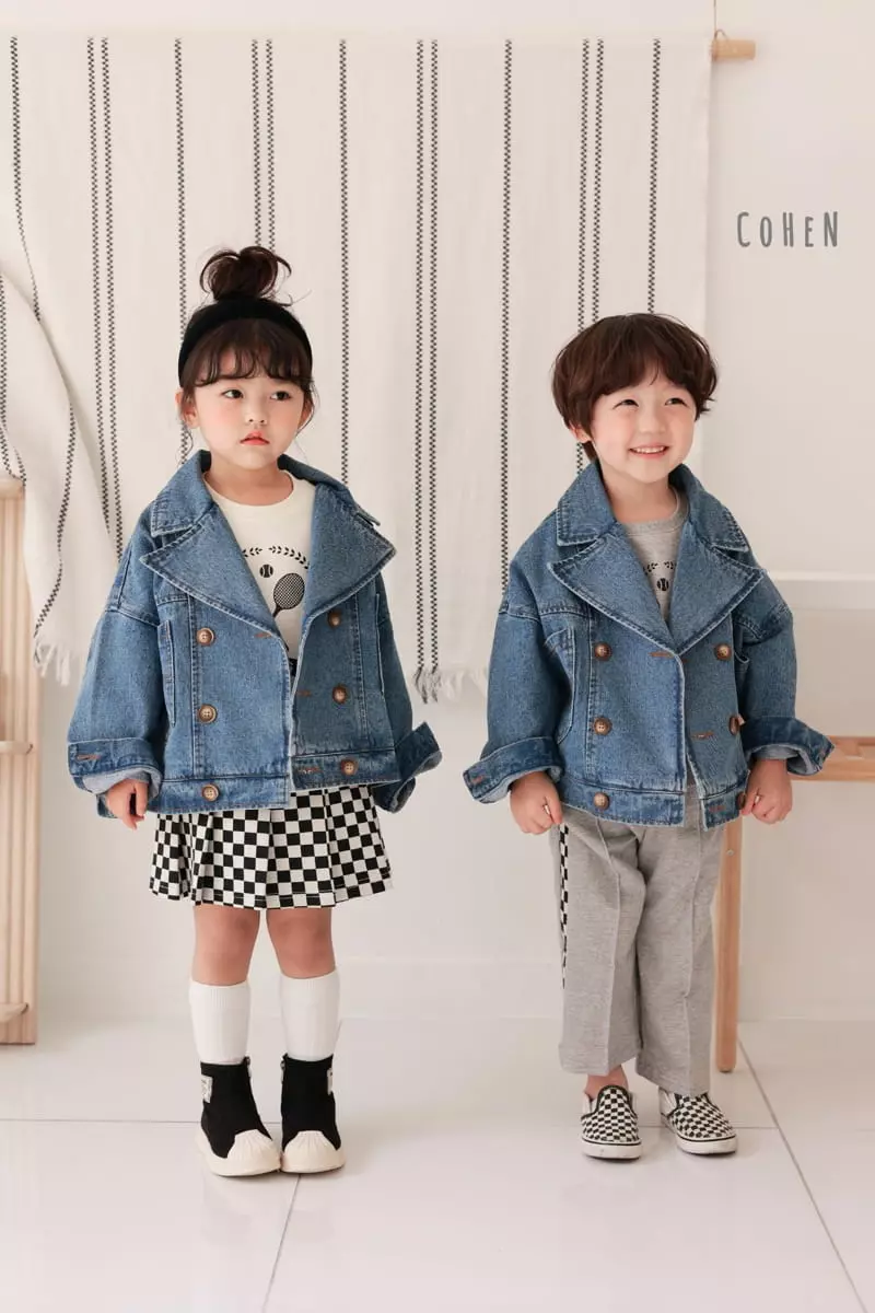 Cohen - Korean Children Fashion - #designkidswear - Denim Short Jacket - 2