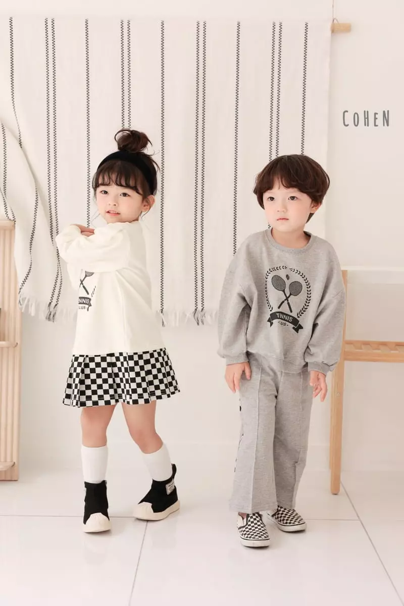 Cohen - Korean Children Fashion - #discoveringself - Check Line Top Bottom Set - 5