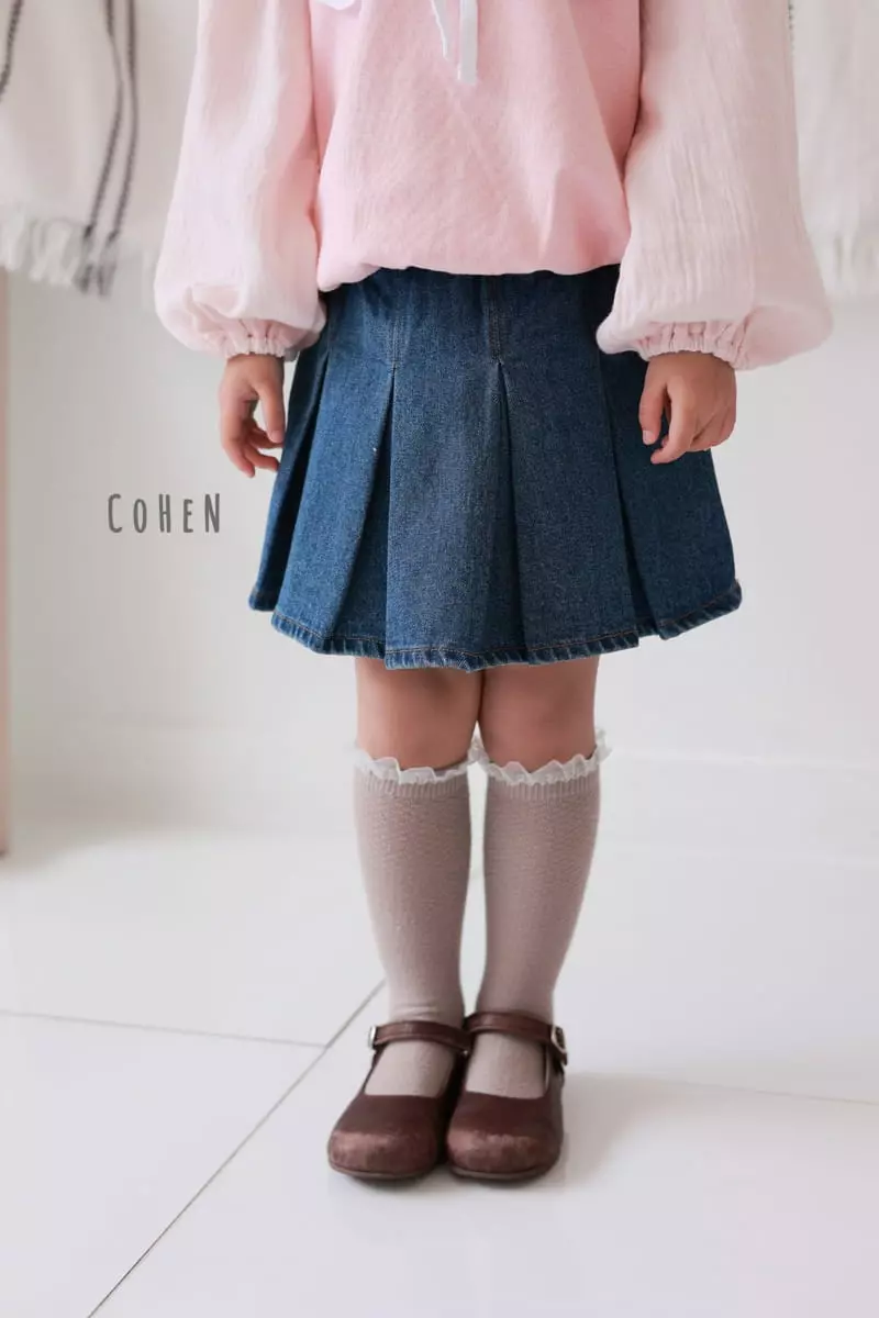 Cohen - Korean Children Fashion - #fashionkids - Denim Skirt Pants - 3