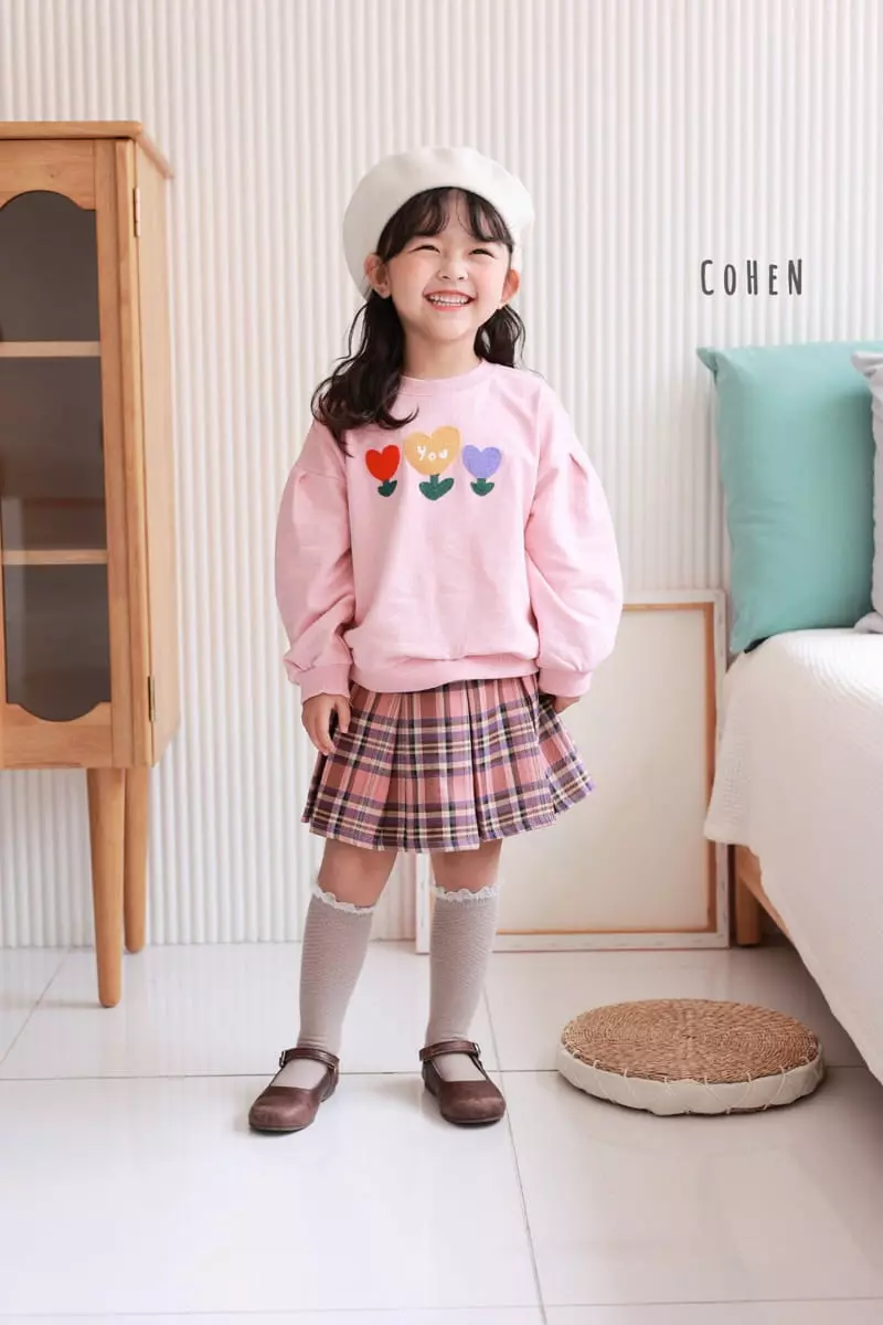 Cohen - Korean Children Fashion - #kidsshorts - Check Skirt Pants