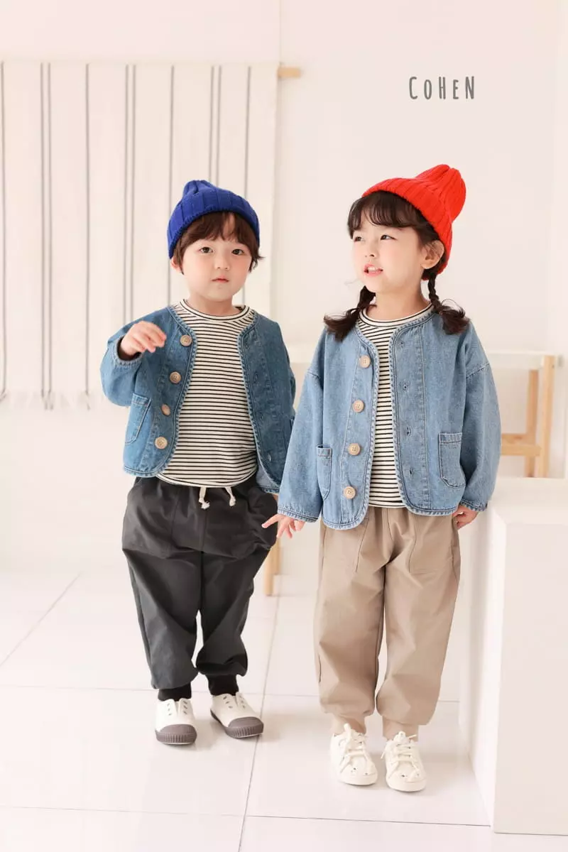 Cohen - Korean Children Fashion - #kidsshorts - Smile Denim Jacket - 10