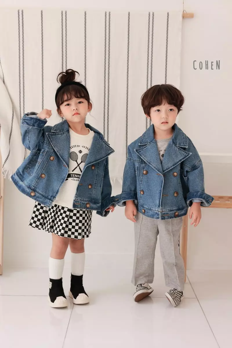 Cohen - Korean Children Fashion - #kidsshorts - Denim Short Jacket - 5