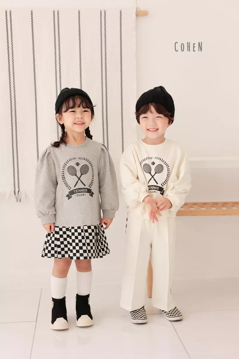 Cohen - Korean Children Fashion - #kidzfashiontrend - Check Line Top Bottom Set - 9
