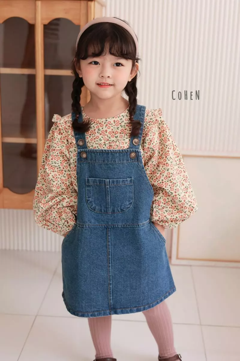 Cohen - Korean Children Fashion - #kidzfashiontrend - Denim Dungarees Skirt - 8