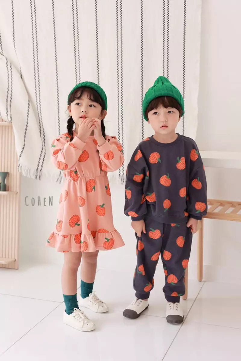 Cohen - Korean Children Fashion - #magicofchildhood - Pumpkin Top Bottom Set - 3