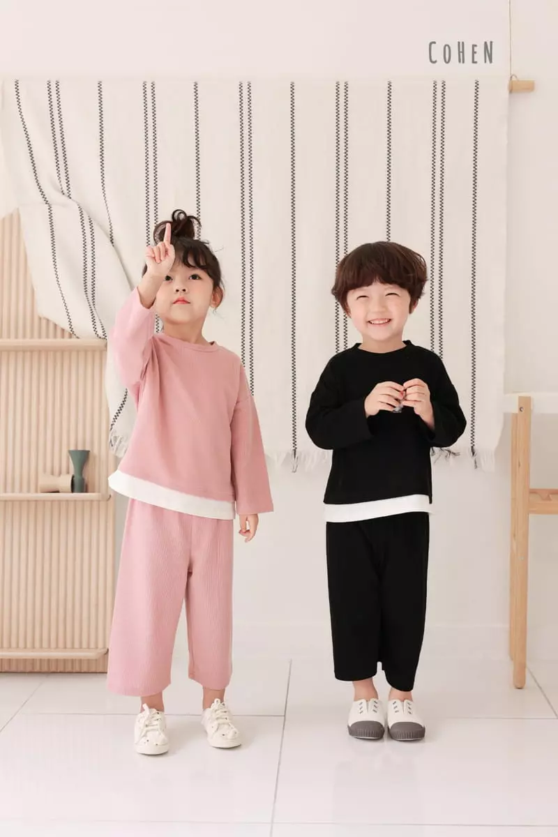Cohen - Korean Children Fashion - #magicofchildhood - Edge Top Bottom Set - 8