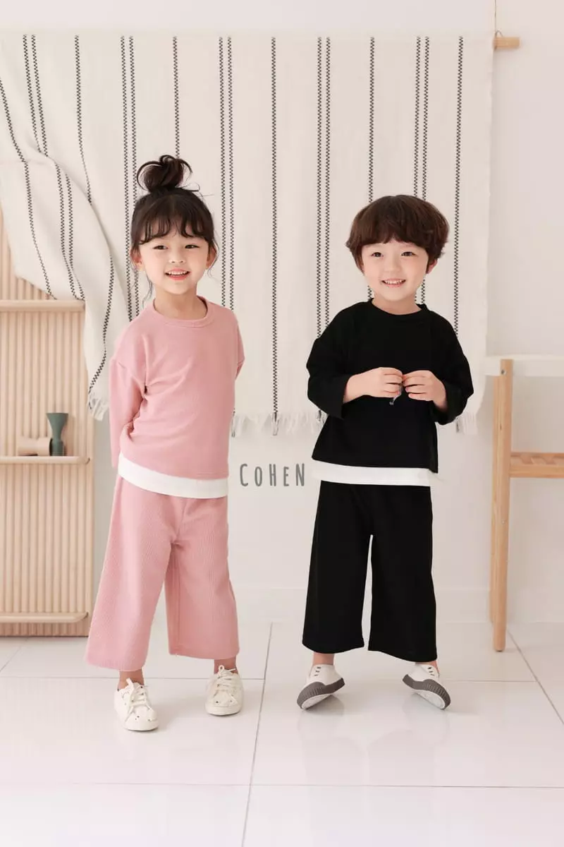 Cohen - Korean Children Fashion - #minifashionista - Edge Top Bottom Set - 9