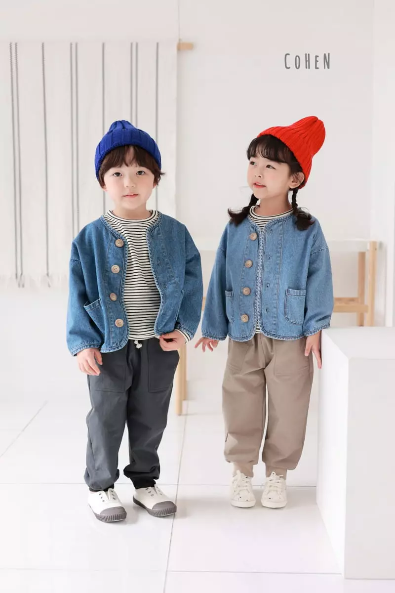 Cohen - Korean Children Fashion - #prettylittlegirls - Smile Denim Jacket - 3