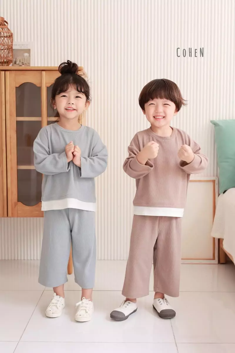 Cohen - Korean Children Fashion - #prettylittlegirls - Edge Top Bottom Set - 10