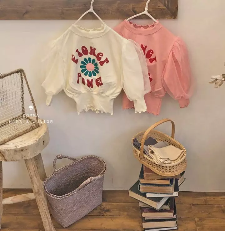 Comma - Korean Children Fashion - #Kfashion4kids - Mesh Sleevws Sweatshirt - 5