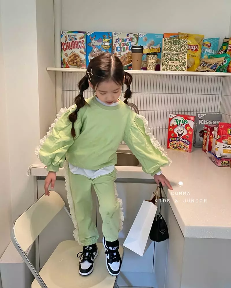 Comma - Korean Children Fashion - #kidzfashiontrend - Joy Top Bottom Set - 4