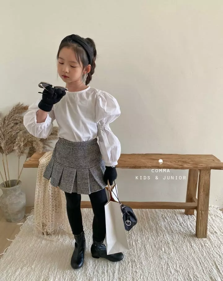 Comma - Korean Children Fashion - #Kfashion4kids - Small Check Leggings