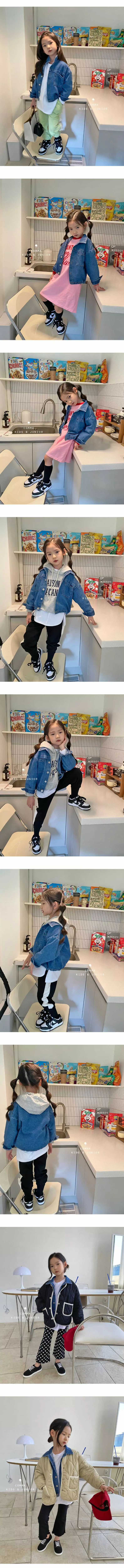 Comma - Korean Children Fashion - #childofig - Denim String Jacket - 2