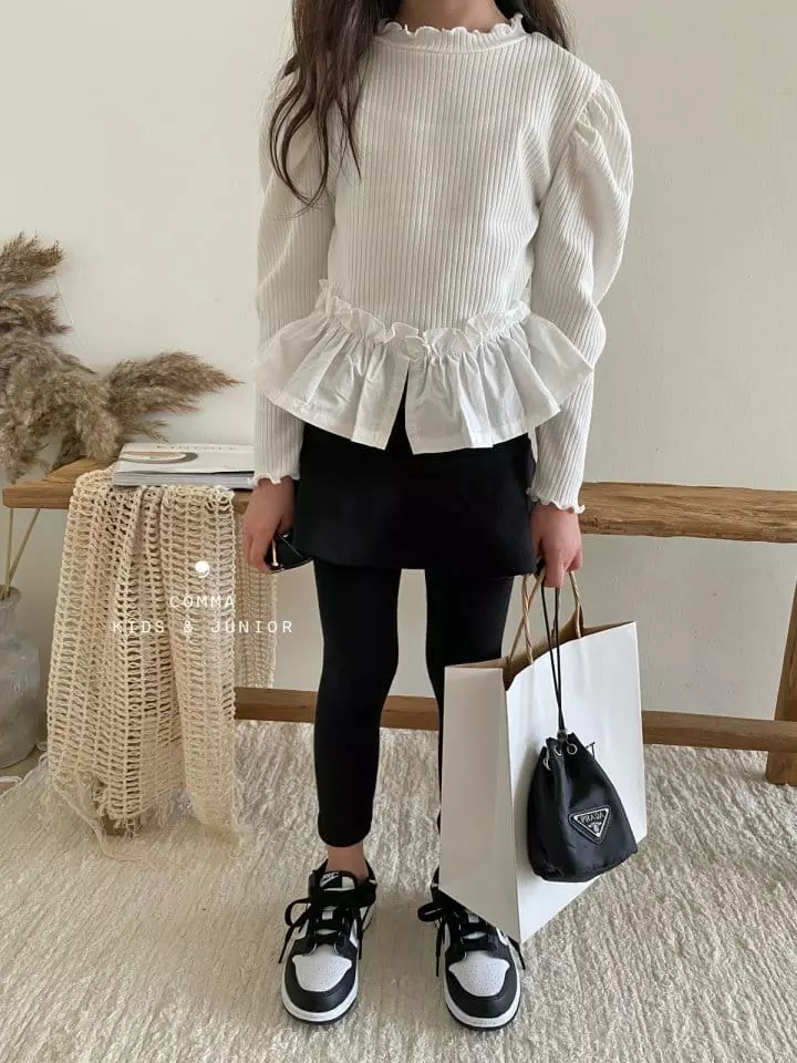 Comma - Korean Children Fashion - #childofig - Daily Denim Skirt Leggings - 4