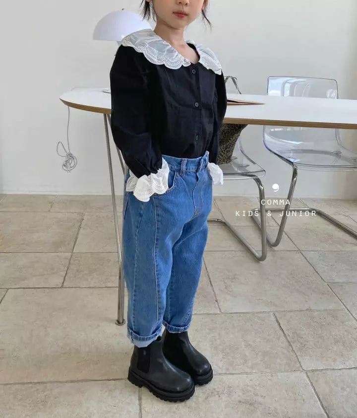 Comma - Korean Children Fashion - #childrensboutique - Slit Jeans - 11