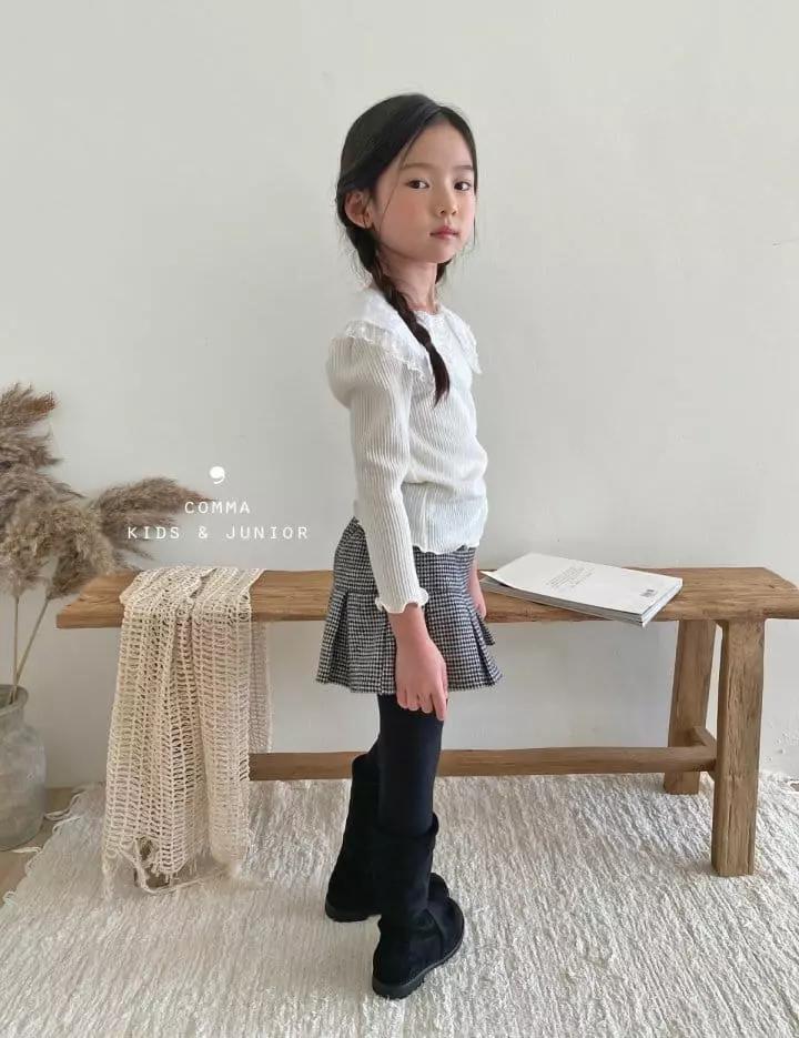 Comma - Korean Children Fashion - #discoveringself - Small Check Leggings - 12