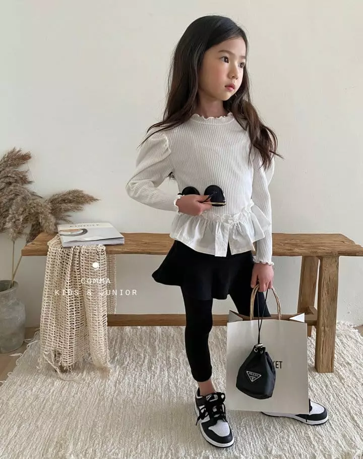 Comma - Korean Children Fashion - #discoveringself - Daily Denim Skirt Leggings - 6