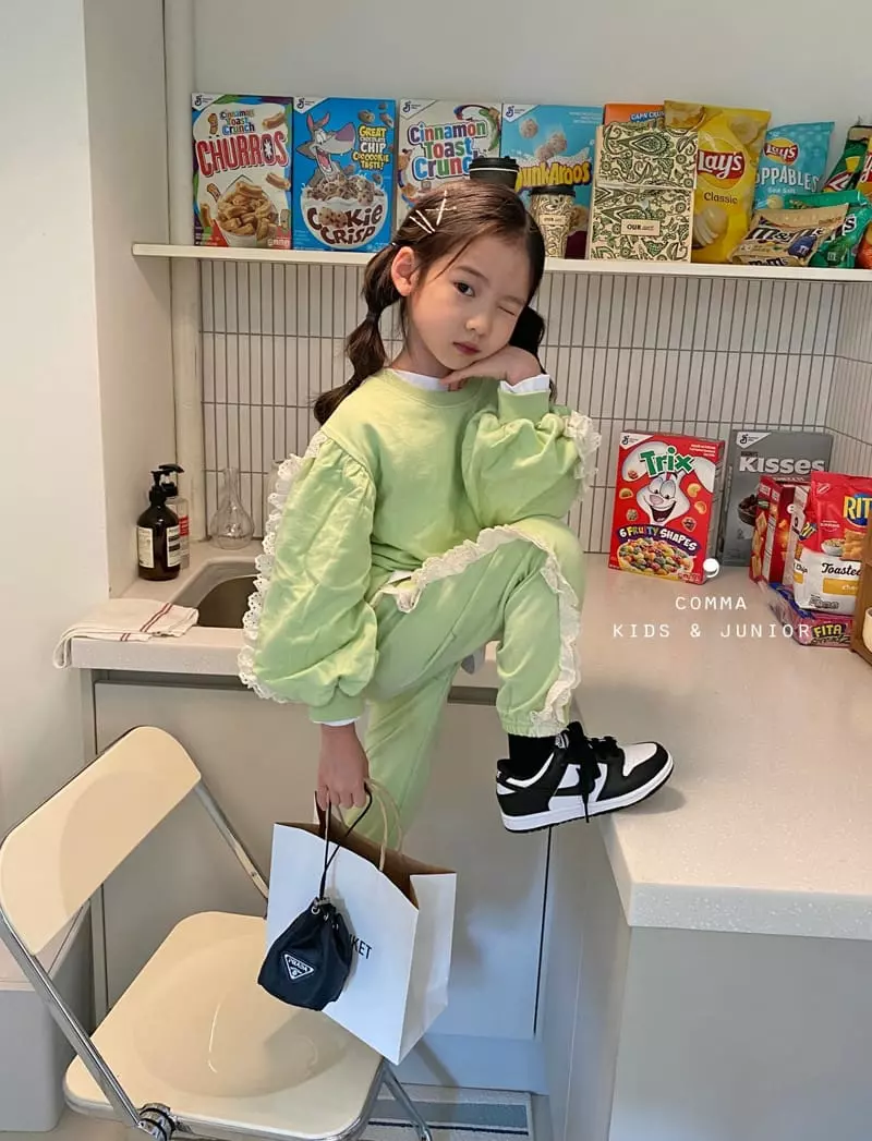 Comma - Korean Children Fashion - #kidsshorts - Joy Top Bottom Set