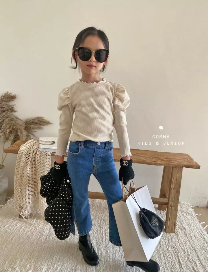 Comma - Korean Children Fashion - #kidsshorts - Yuri Rib Tee - 12