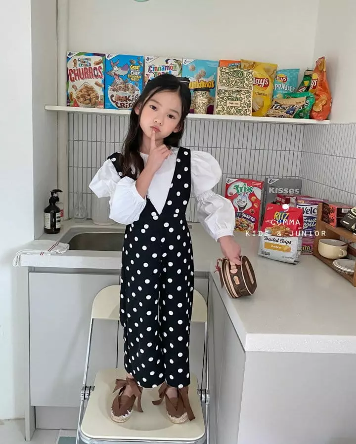 Comma - Korean Children Fashion - #kidsshorts - Marlang Dungarees Pants Dot