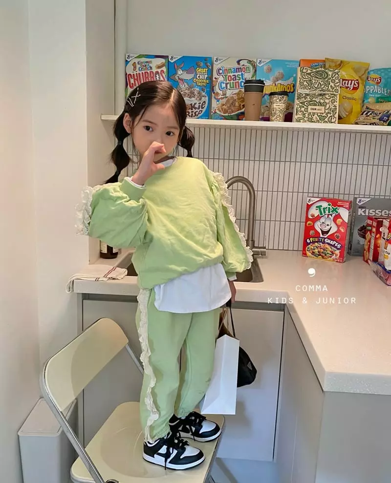 Comma - Korean Children Fashion - #kidsstore - Joy Top Bottom Set - 2