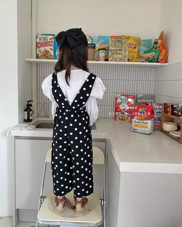 Comma - Korean Children Fashion - #kidsstore - Marlang Dungarees Pants Dot - 2