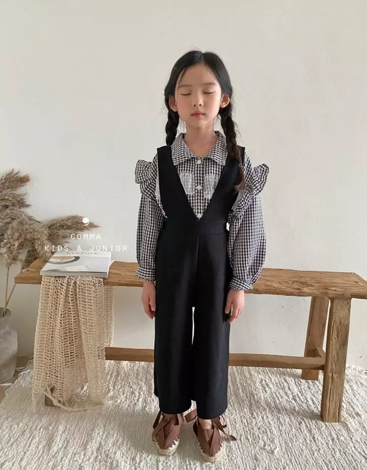 Comma - Korean Children Fashion - #kidsstore - Marlang Dungarees Pants Black