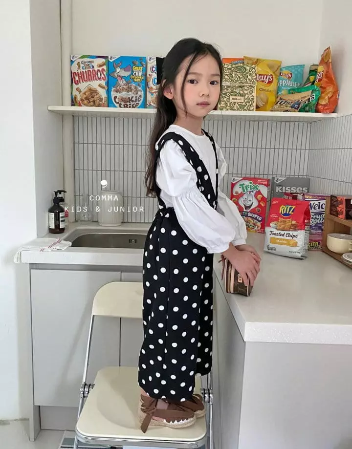 Comma - Korean Children Fashion - #kidzfashiontrend - Marlang Dungarees Pants Dot - 3